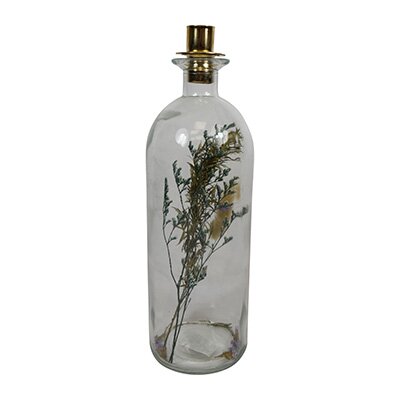 CHICCIE Korkenflasche aus Glas mit Trockenblumen versch....