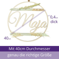 Namensschild Türschild 40cm mit Deko Kinderzimmer Baby Geburt Geschenk