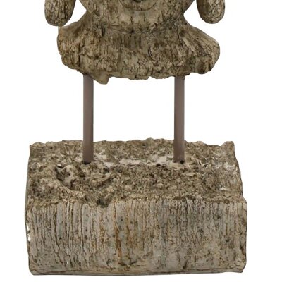 CHICCIE Buddha B&uuml;ste Braun 12x8x38cm - Dekoration Skulptur Figur Dekofigur