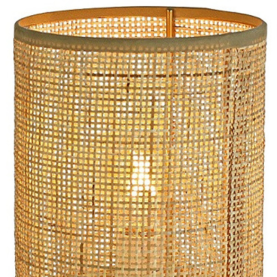 Tischleuchte Metall Rebengeflecht 19x31cm Lampe Tischlampe Dekoration