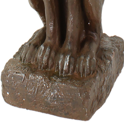 CHICCIE Skulptur Wachhund Braun 80cm - Hund Figur Dekoration Tierfigur Magnesia