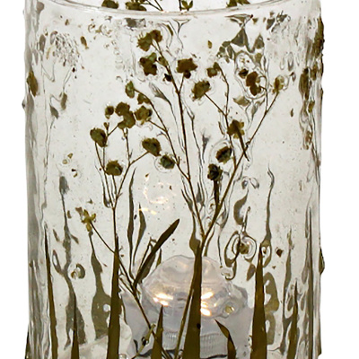 Windlicht Blumenmuster 10cm Kerzenhalter Kerzenst&auml;nder Teelichthalter