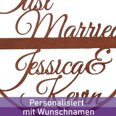 CHICCIE personalisierbarer Schriftzug Just Married 30cm - Hochzeitsgeschenk Deko
