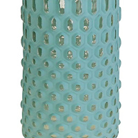 Flasche mit Kerzenhalter blau gold 9x29cm Dekoration Deko