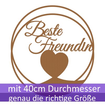 CHICCIE Namensschild Beste Freundin 40cm - Geschenk...