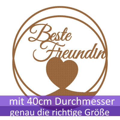 Namensschild Beste Freundin 40cm Geschenk Geburtstagsgeschenk T&uuml;rschild