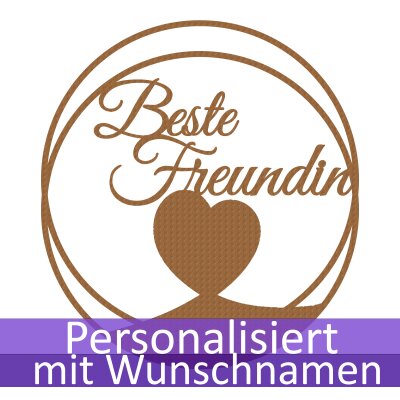 CHICCIE Namensschild Beste Freundin 40cm - Geschenk Geburtstagsgeschenk T&uuml;rschild