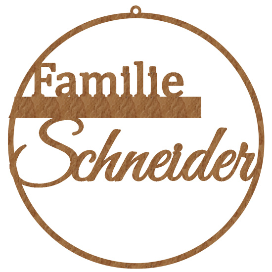 personalisiertes Familienschild 40cm Schriftzug...