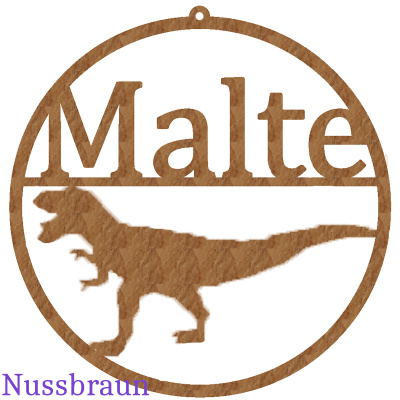 personalisiertes Namensschild 30cm T&uuml;rschild mit Dino Kinderzimmerdeko