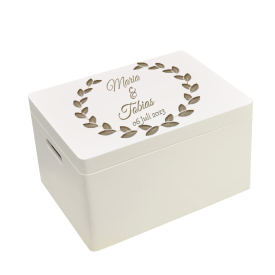 personalisierte Holzbox zur Hochzeit Erinnerungsbox Aufbewahrungsbox