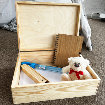 Holzbox Personalisiert zur Einschulung Aufbewahrungsbox Erinnerungskiste