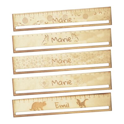 CHICCIE personalisiertes Lineal Lesehilfe aus Holz 20cm -...