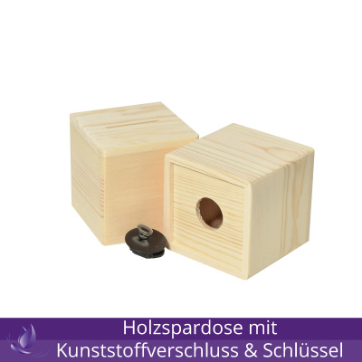 CHICCIE Spardose Personalisiert zum Geburtstag Rahmen Name &amp; Jahr 10x10cm Holz