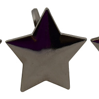 CHICCIE 4er Set Serviettenring Stern aus Metall in silber 5x5x3cm - Tischdeko