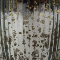 CHICCIE Windlicht aus Glas silber 10x10x10cm - Kerzenhalter Teelichthalter Deko