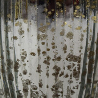 Windlicht aus Glas silber 10x10x10cm Kerzenhalter Teelichthalter Deko