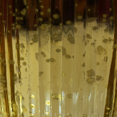 Windlicht aus Glas gold 10x10x10cm Kerzenhalter Teelichthalter Deko