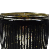 CHICCIE Windlicht aus Glas schwarz 10x10x10cm - Kerzenhalter Teelichthalter Deko
