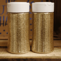 Streudeko Bastel Glitzer Gold Konfetti Glänzend Glitter fein in Dose 100g