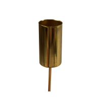 Stabkerzenstecker Metall gold schwarz 2x9cm Stabkerzenhalter