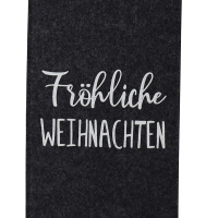 Weintasche Fr&ouml;hliche Weihnachten 14x14x41cm Filz Geschenk