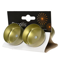 Teelichthalter Gl&auml;nzend Silber Gold 4er Set 7,5x4cm Stecker Adventskranz