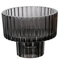Stabkerzenhalter aus Glas Schwarz 5x6cm Stabkerzen Kerzenhalter Deko