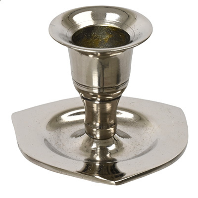 Stabkerzenhalter aus Aluminium Silber 3er Set 5,5x7,5cm Kerzenhalter