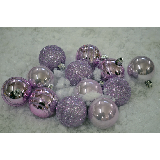 9 Set Weihnachtskugeln Violett Fuchsin Magenta 6cm Christbaumschmuck