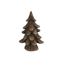 Deko Tannenbaum aus Holz Dunkel Braun Rustikal Tannenzapfen Optik