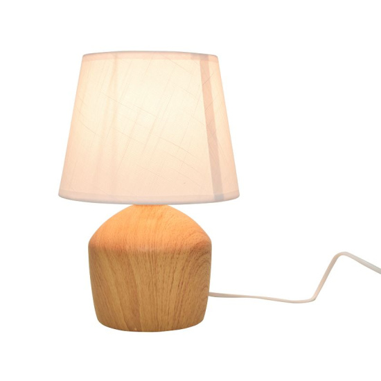 Natur Holz Tischlampe skandinavisch Weiß Braun...