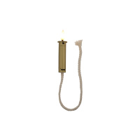 LED Flaschen Flamme Licht Gold mit Seil Rustikal Kunststoff 2,2 x 10 cm