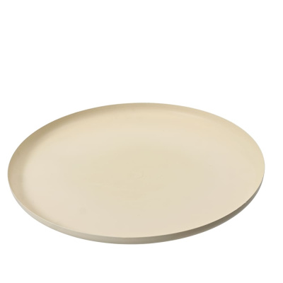 Runder Teller Beige Eisen Dekoteller Modern Matt...