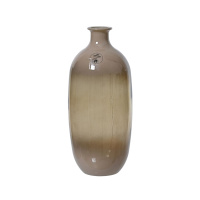 Hohe Vase Beige Glas Bodenvase Groß 45 cm