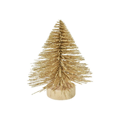 Deko Tannenbaum Gold Matt mit glitzer mit Draht...