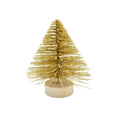 Deko Tannenbaum Gold glänzend mit glitzer mit Draht...