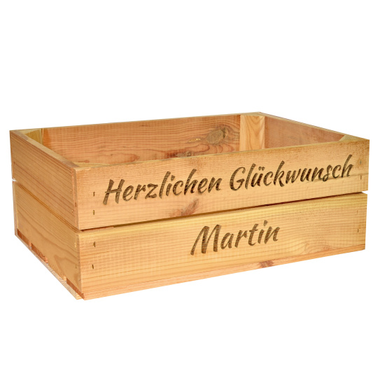 CHICCIE Holzkiste Personalisiert mit Wunschtext für...