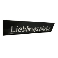 Großes Lieblingsplatz Garten-Schild aus Metall in Schwarz