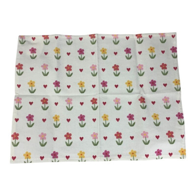 Eckiges Platzset Floral aus Polyester in Rosa Pink...