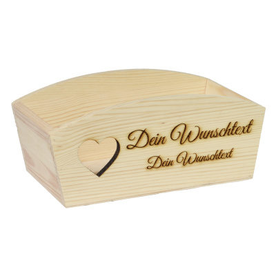 CHICCIE Geschenkkorb Personalisierbar Wunschtext mit Herz...
