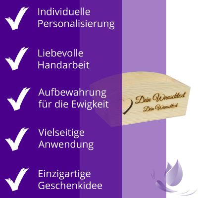 CHICCIE Geschenkkorb Personalisierbar Wunschtext mit Herz...