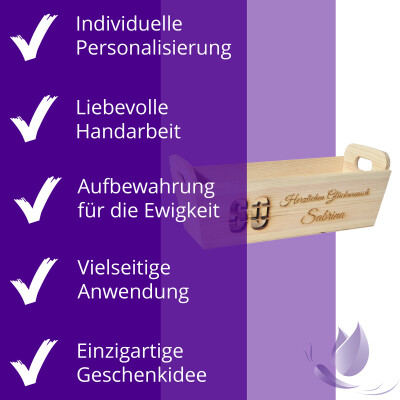 CHICCIE Geschenkkorb mit Henkeln Personalisierbar...
