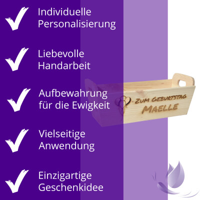 CHICCIE Geschenkkorb mit Henkeln Personalisierbar...