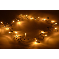 20 LED Lichterkette mit Silber Herzen - CC 180cm batteriebetrieben Weihnachte...