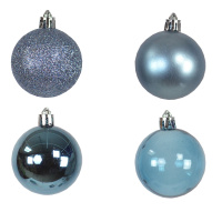 12 Set Weihnachtskugel Frost Blau 5cm Christbaumschmuck