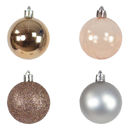 12 Set Weihnachtskugel Silber Bronze Braun Gold 5cm Christbaumschmuck