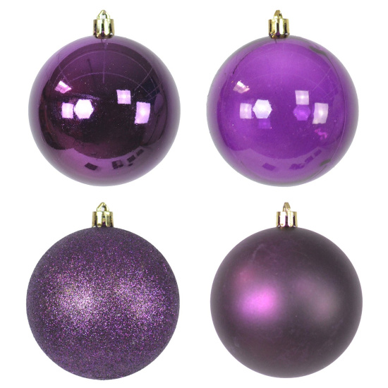 6 Set Weihnachtskugel Lila Violett 8cm Christbaumschmuck...