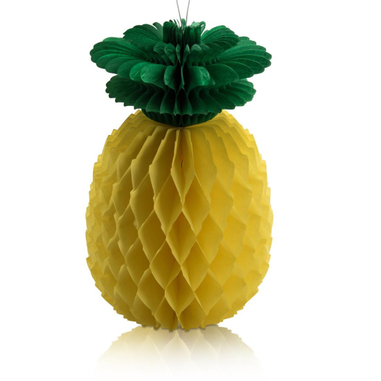 3 Set Papierwaben Girlande Ananas 21 cm Tropische Party Deko Karibik