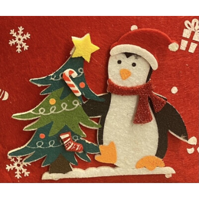 Weihnachtsbeutel Rot Pinguin 18cm Beutel Weihnachten