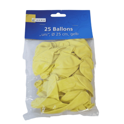Party Deko Ballons Gelb Luftballons 25cm 25 St&uuml;ck